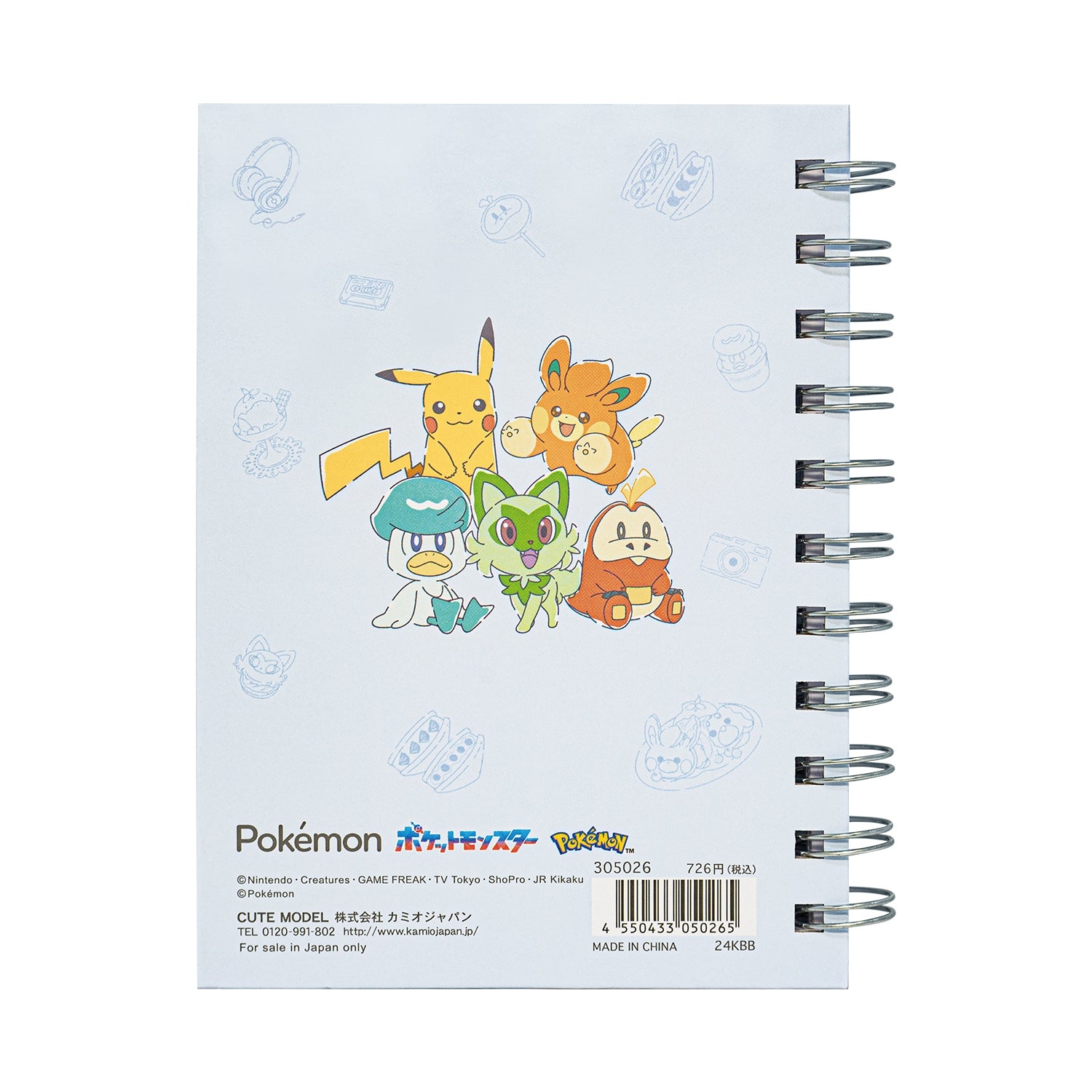 A6W Ring Notebook featuring Pokemon characters, sourced from Japan