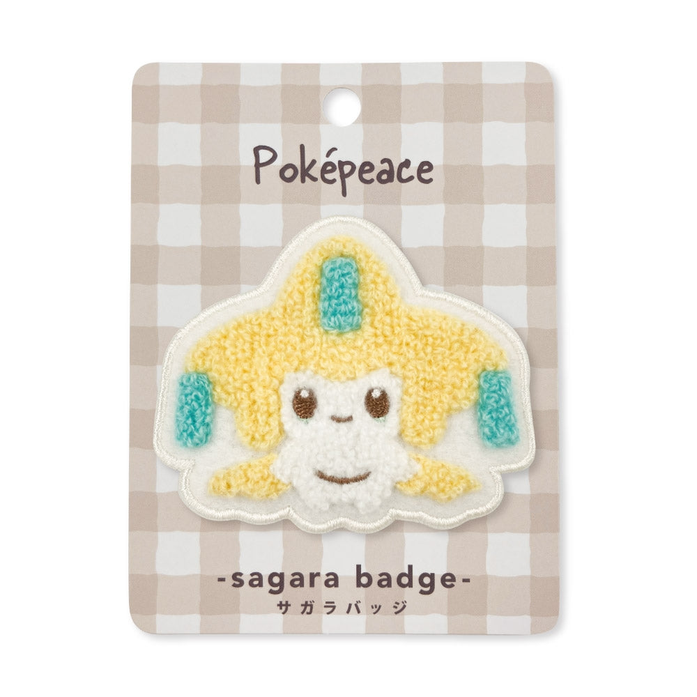 Jirachi pin on a white background showcasing its colorful design from Japan