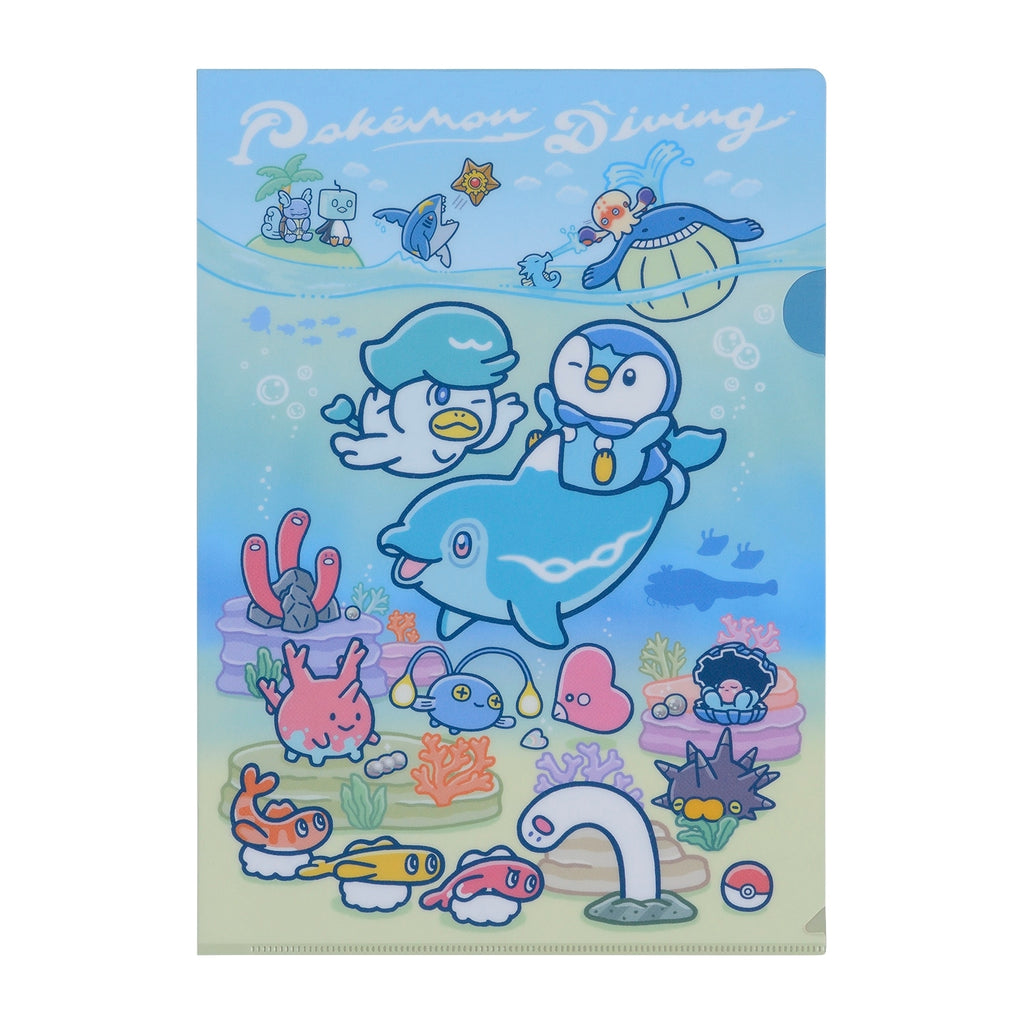 Set of 3 A4 clear files Pokémon Diving