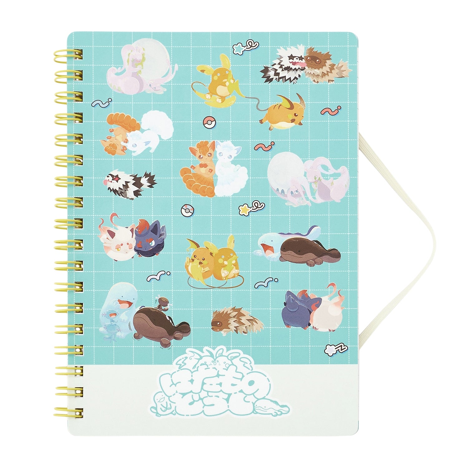 Authentic Pokemon Center Japan notebook with ring binding detail