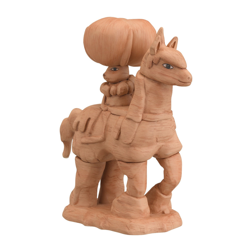 Authentic Japanese Badrex figure, wood carving statue with intricate details
