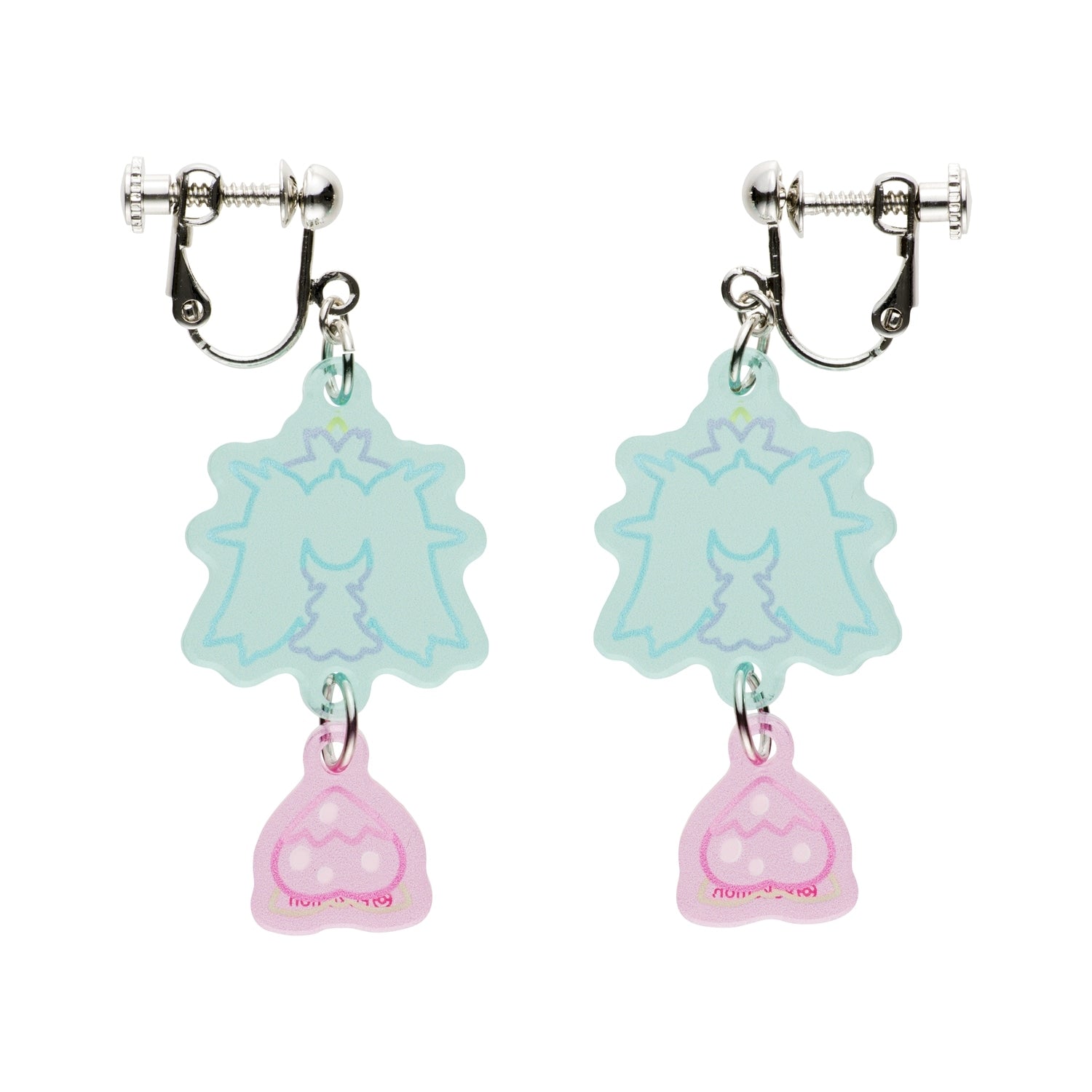 Pokemon earrings with character design from Japan, detailed metal work
