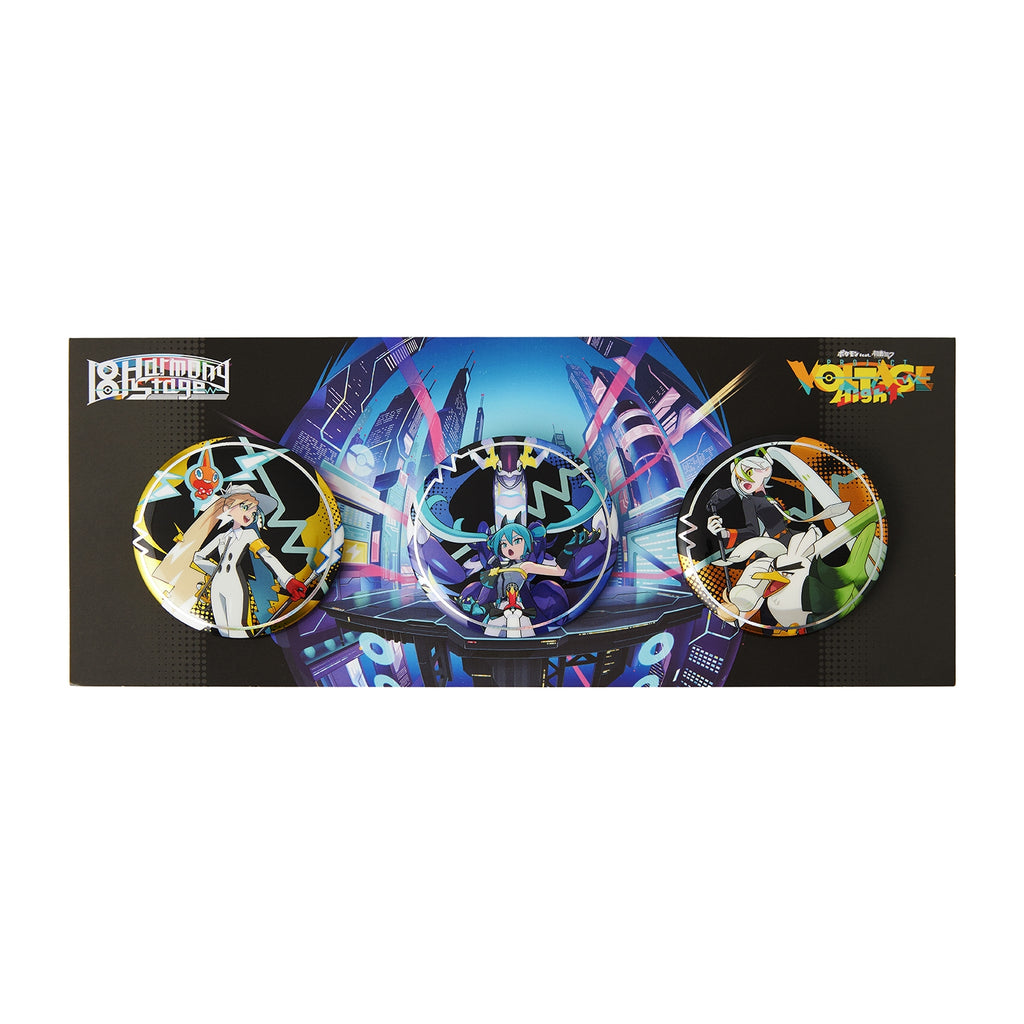 Pokemiku 18 Harmony Stage M!XTUИ3 Can Badge Set from Japan, featuring Pidgeot design