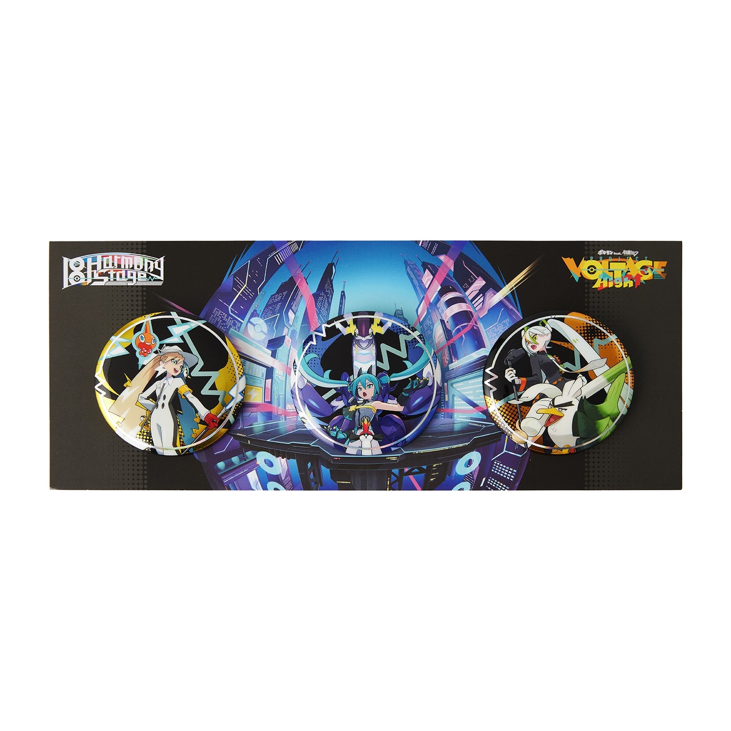Pokemiku 18 Harmony Stage M!XTUИ3 Can Badge Set from Japan, featuring Pidgeot design