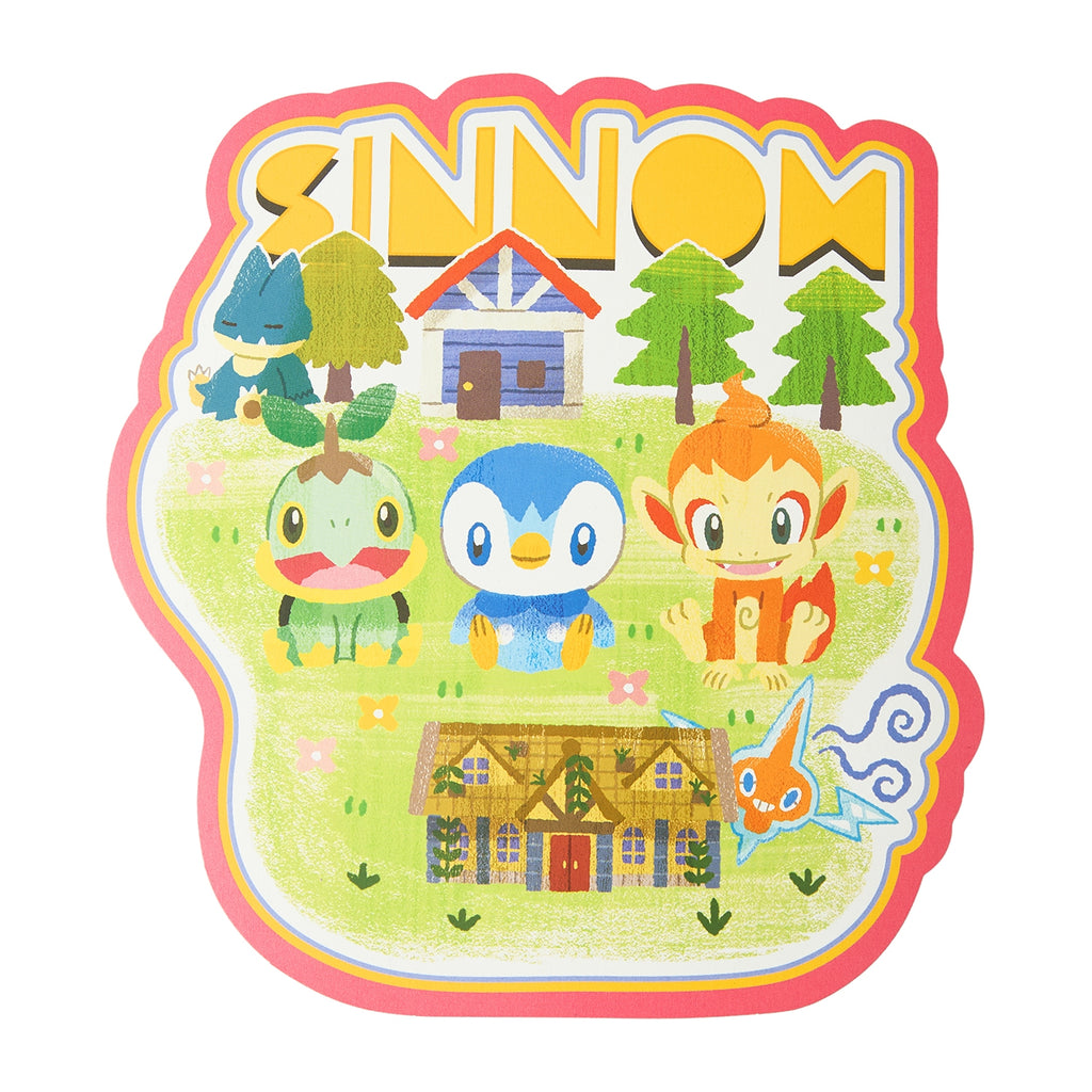 Die-cut postcard set Pokémon’s journey Sinnoh Kalos Alola