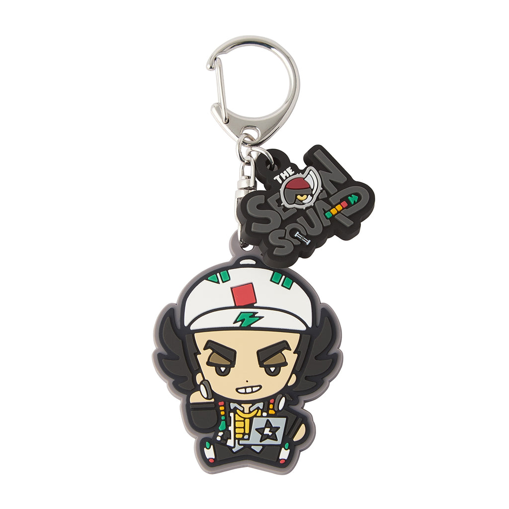 Close-up of Pokemon keychain collection from Japan, showcasing authentic design