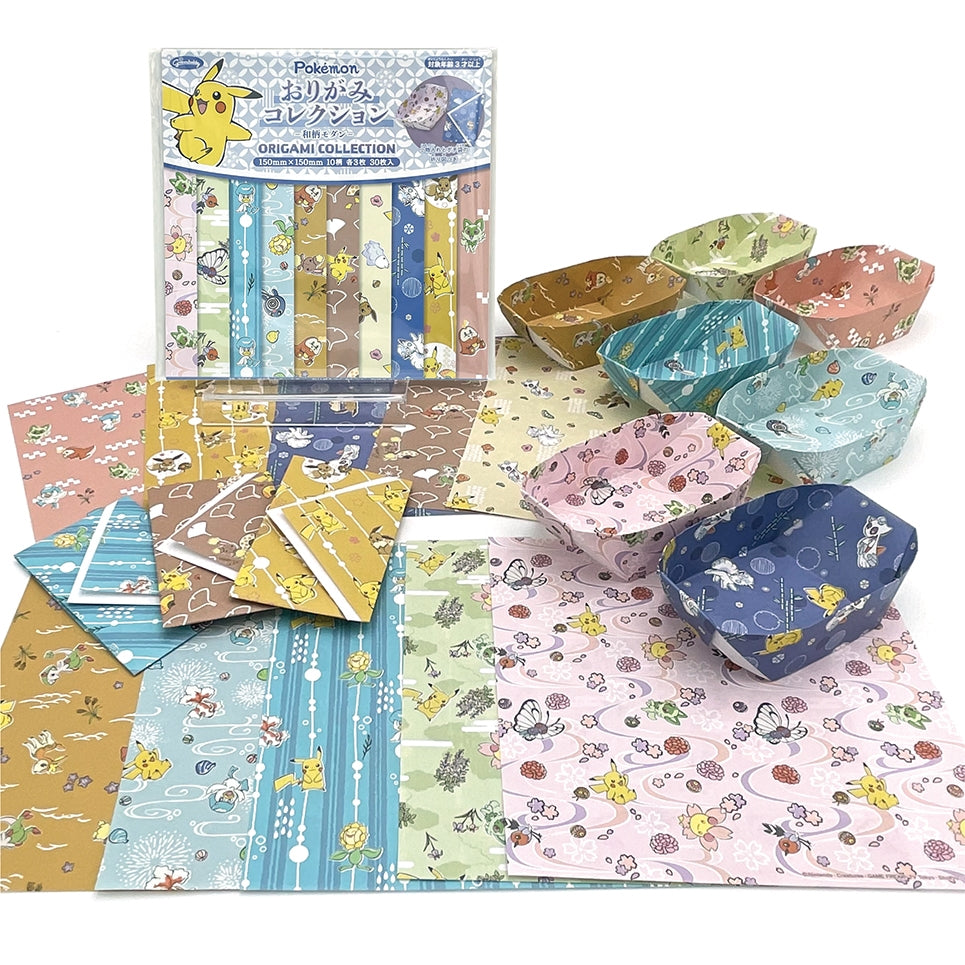 Authentic Japanese Pokemon Origami Collection with modern patterns