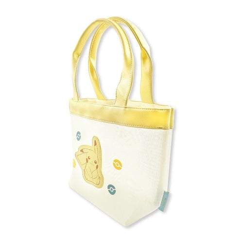 Mesh mini tote bag pastel Pikachu