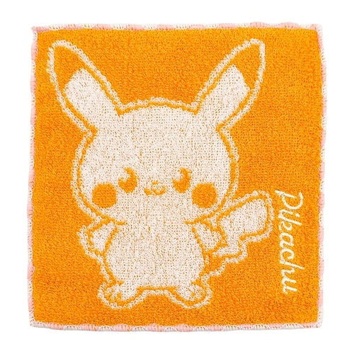 Pikachu Poke Piece Petit Towel from Japan - Yellow Towel with Pikachu Face