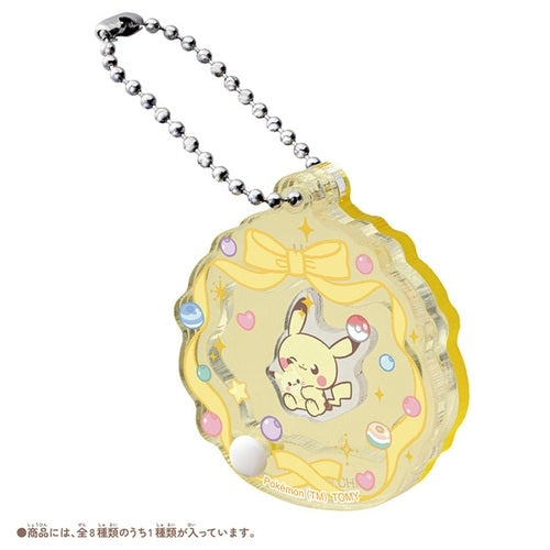 Poke Piece Moving Acrylic Charm from Japan, featuring colorful character design