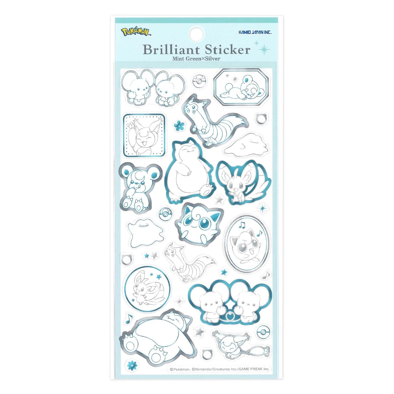 Pokemon Brilliant sticker/normal type from Japan, featuring colorful character design and official licensing