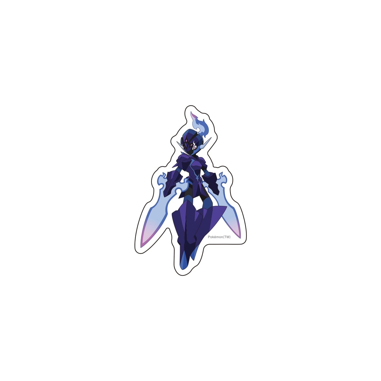 Official Pokemon Center Japan Sticker Sawblaze, collectible item with Fire/Ghost-type Pokemon