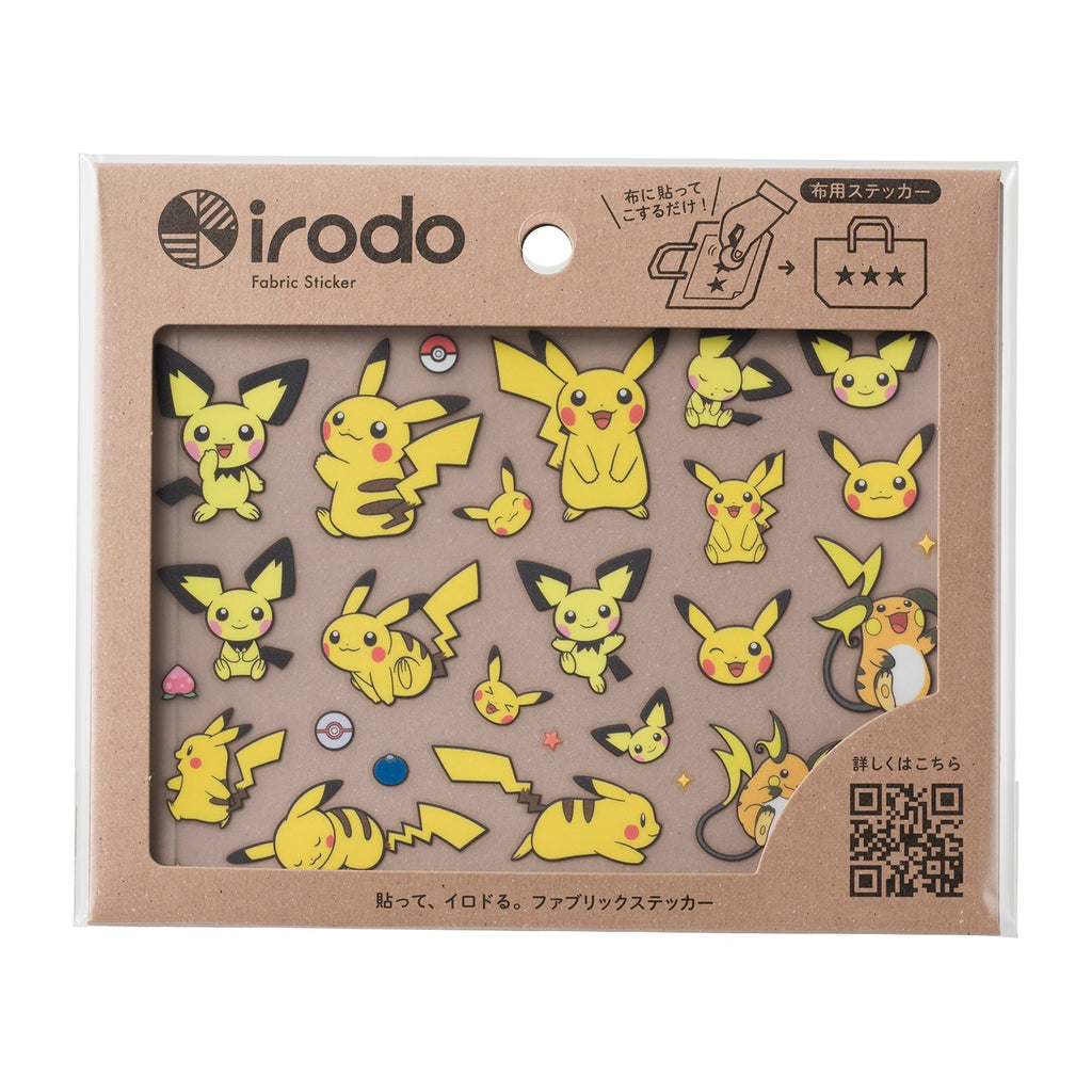 Cloth sticker irodo Pichu & Pikachu & Raichu
