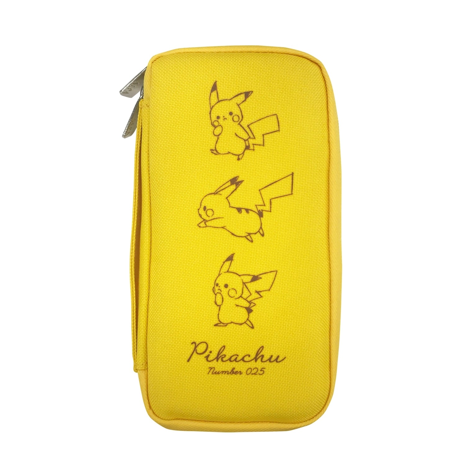 Pikachu pencil case with yellow background from Japan