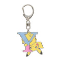 Pikachu keychain from Japan, electric-type Pokemon with yellow and brown details
