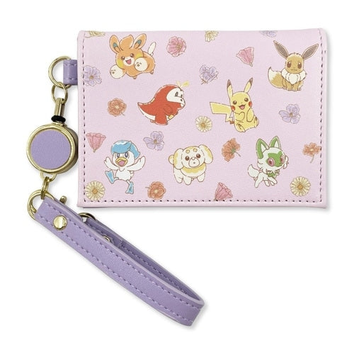 Pass case with bi-fold reel PK Flower