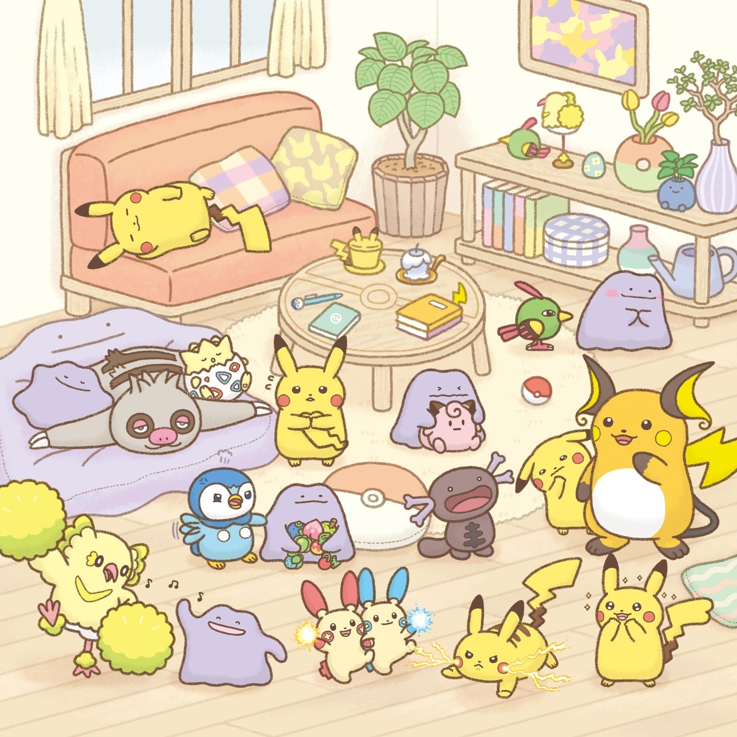 Pikachu Masking Tape from Japan, displaying 10 different colors and functional design