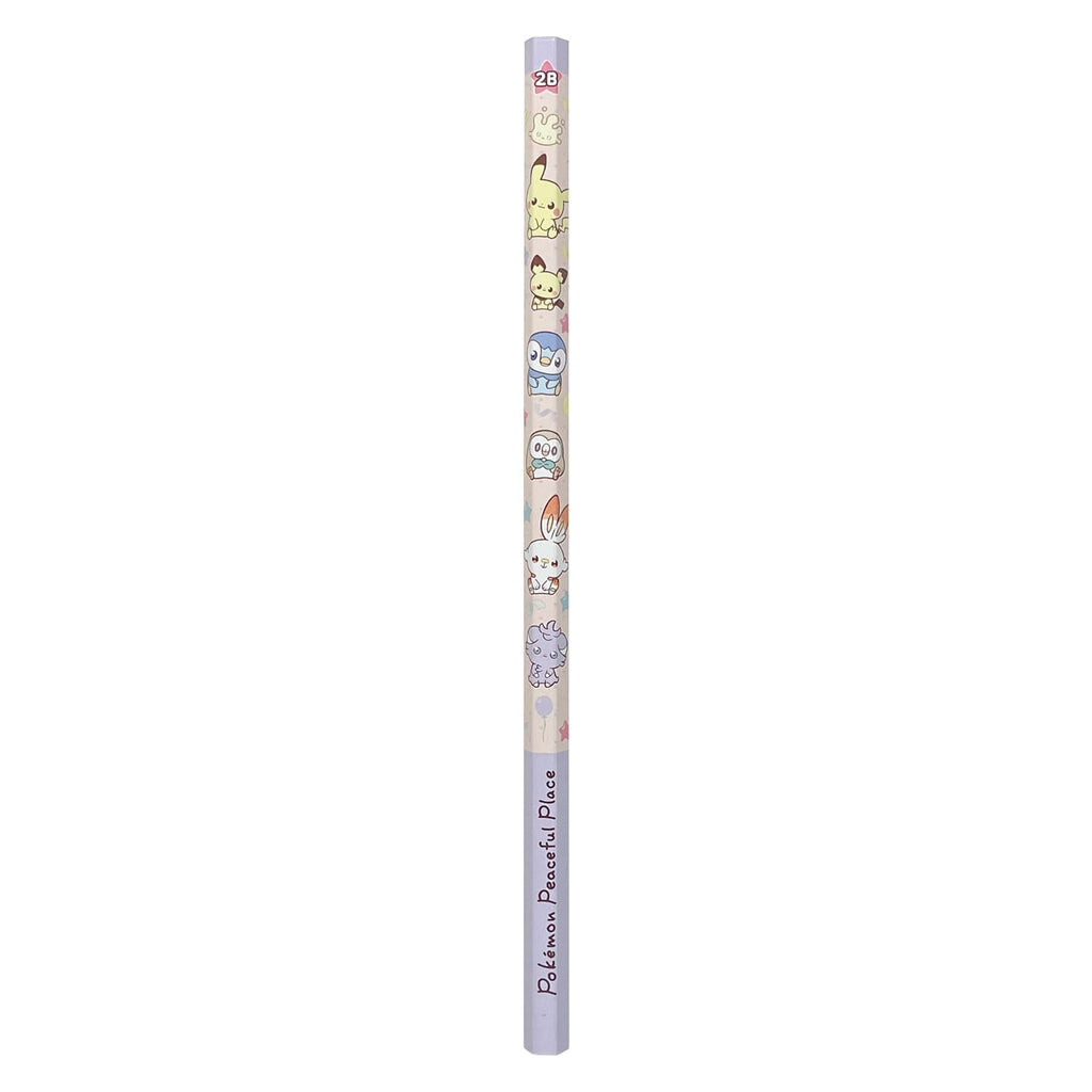 Authentic Japanese Kakikata Pencil 2B Poke Piece, with detailed design, from Pokemon Center Japan