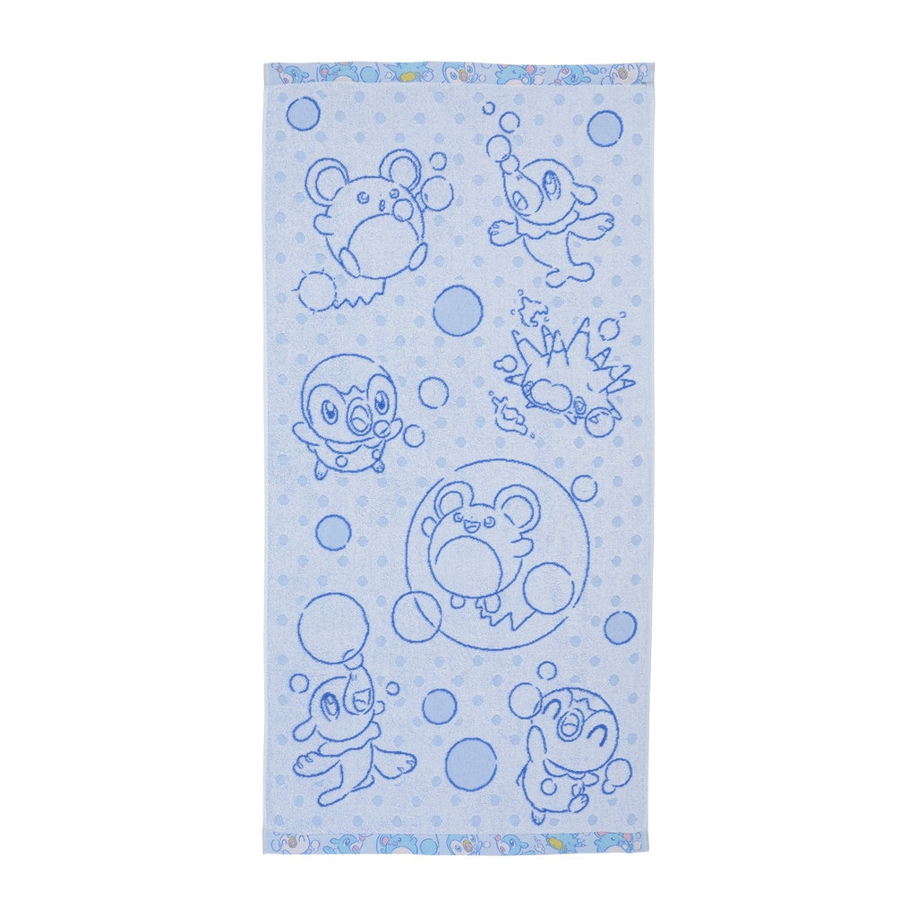 Pokemon Bath Towel Bubbly Hour with colorful design from Japan