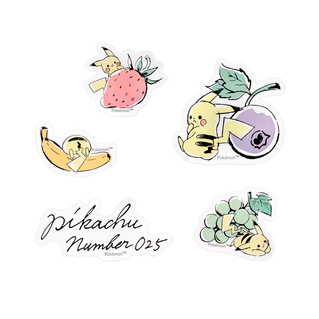 Mini deco collage sticker “Pikachu number025” FRUITS