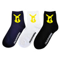 3P short socks Pikachu silhouette ladies (23-25cm)