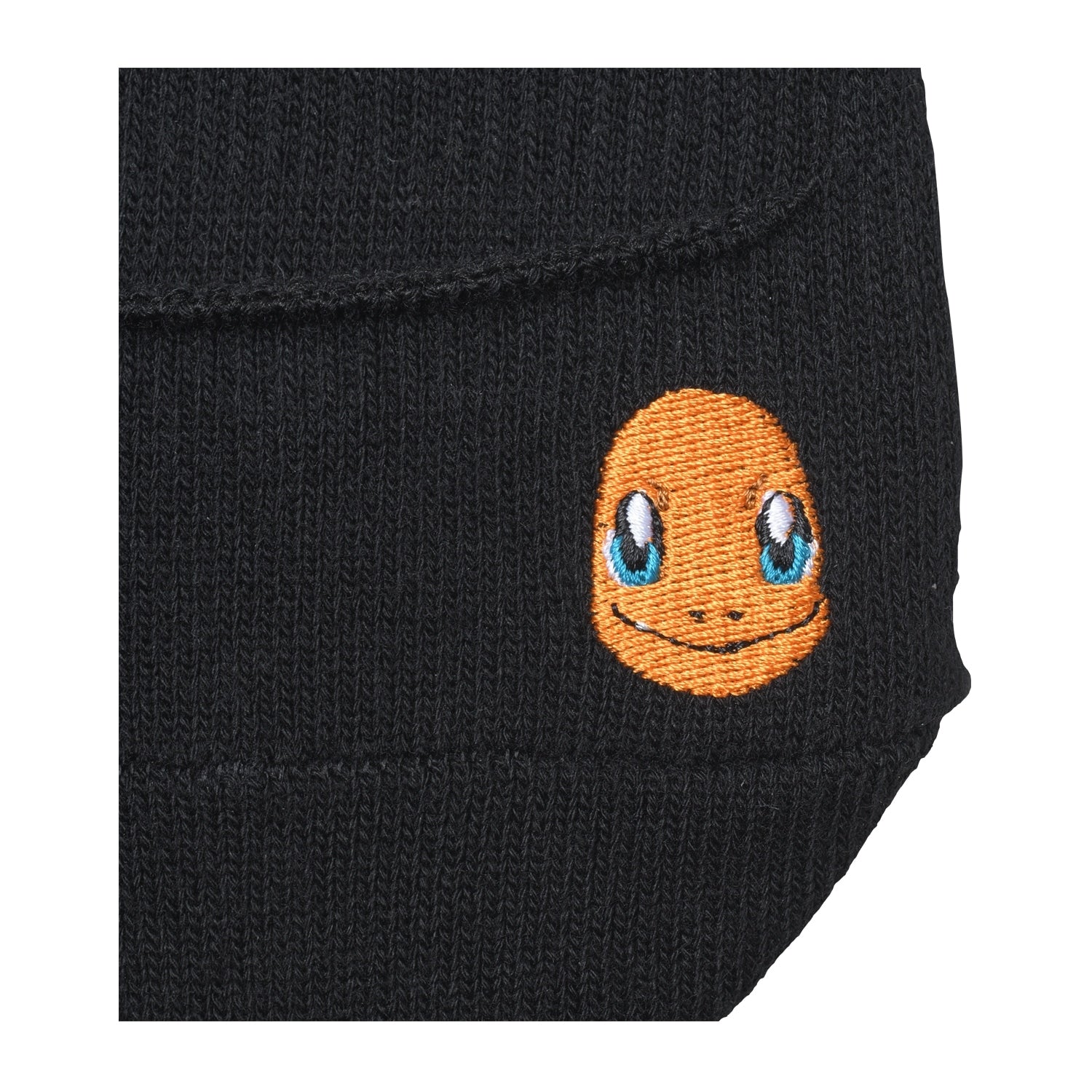 Close-up of Charmander's face on socks from Pokemon Center Japan