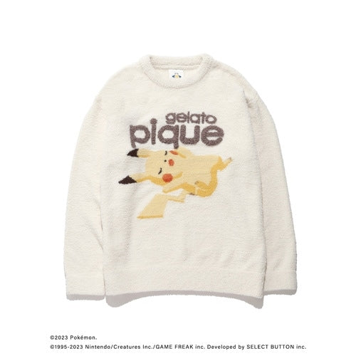[gelato pique] [Men's] Baby Moco Jacquard Pullover & Long Pants Set Ivory M/L
