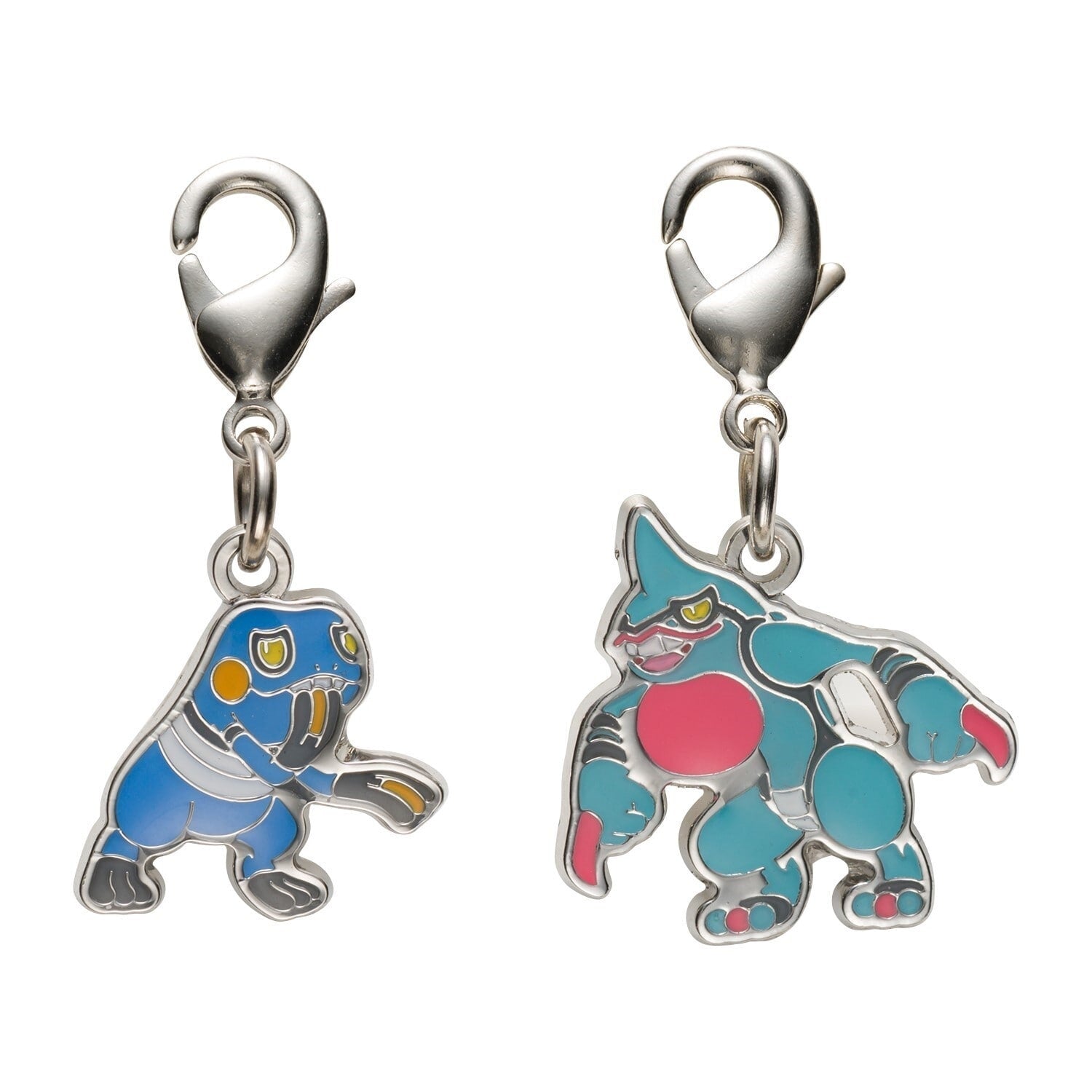 National Encyclopedia Metal Charm 453/454 from Japan, featuring detailed Pokemon character