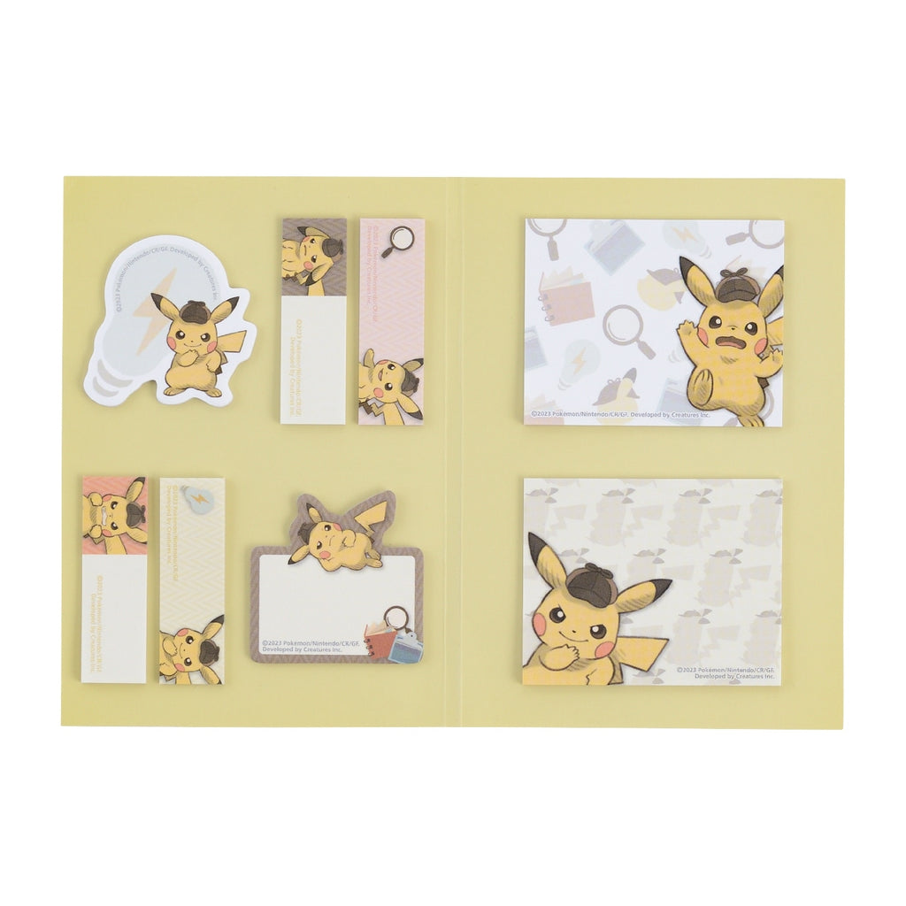 Detective Pikachu sticky set with colorful stickers from Japan