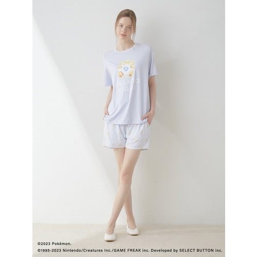 [gelato pique] Cool touch print T-shirt & shorts set blue