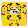 Pikachu Trio Hand Towel with colorful design, from Japan