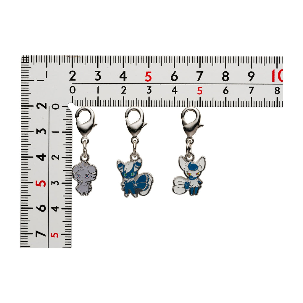 Pokemon Metal Charm 677/678 with vibrant colors and authentic Japanese packaging