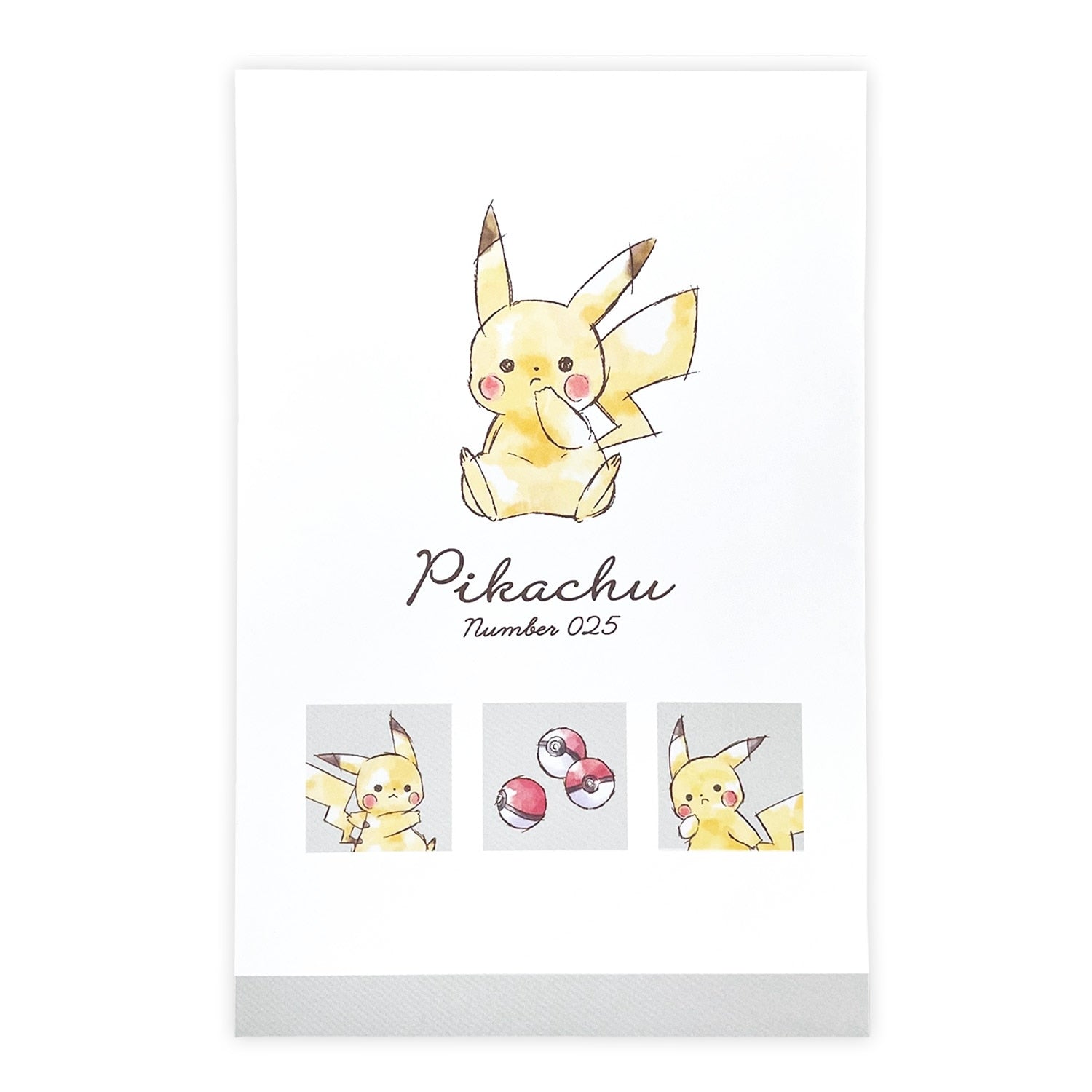 Die-cut letter “Pikachu number025” Pikachu Komawari