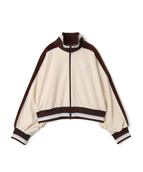 PUMA X ATMOS pink velour track jacket from Japan, featuring bold design