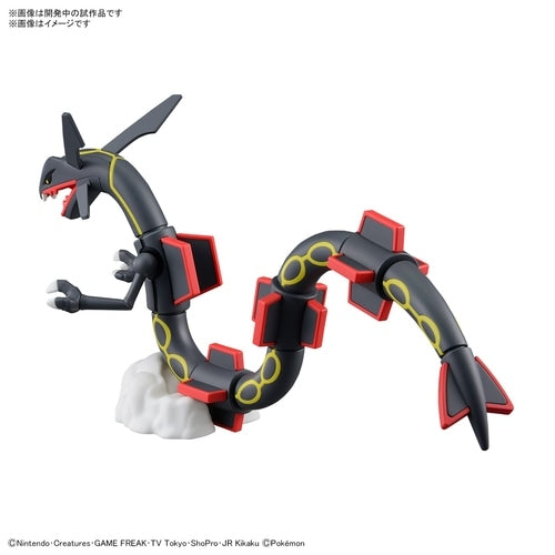 Authentic Japanese Black Rayquaza figure, front view