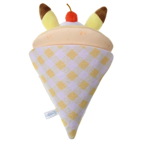 Authentic Pokemon Pokepiece Kurukuru Crepe Plush Pikachu, Japan exclusive collectible item, soft and cuddly