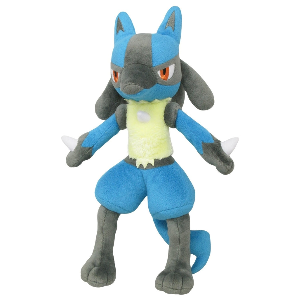 Authentic Lucario stuffed toy from Japan, detailed facial expression