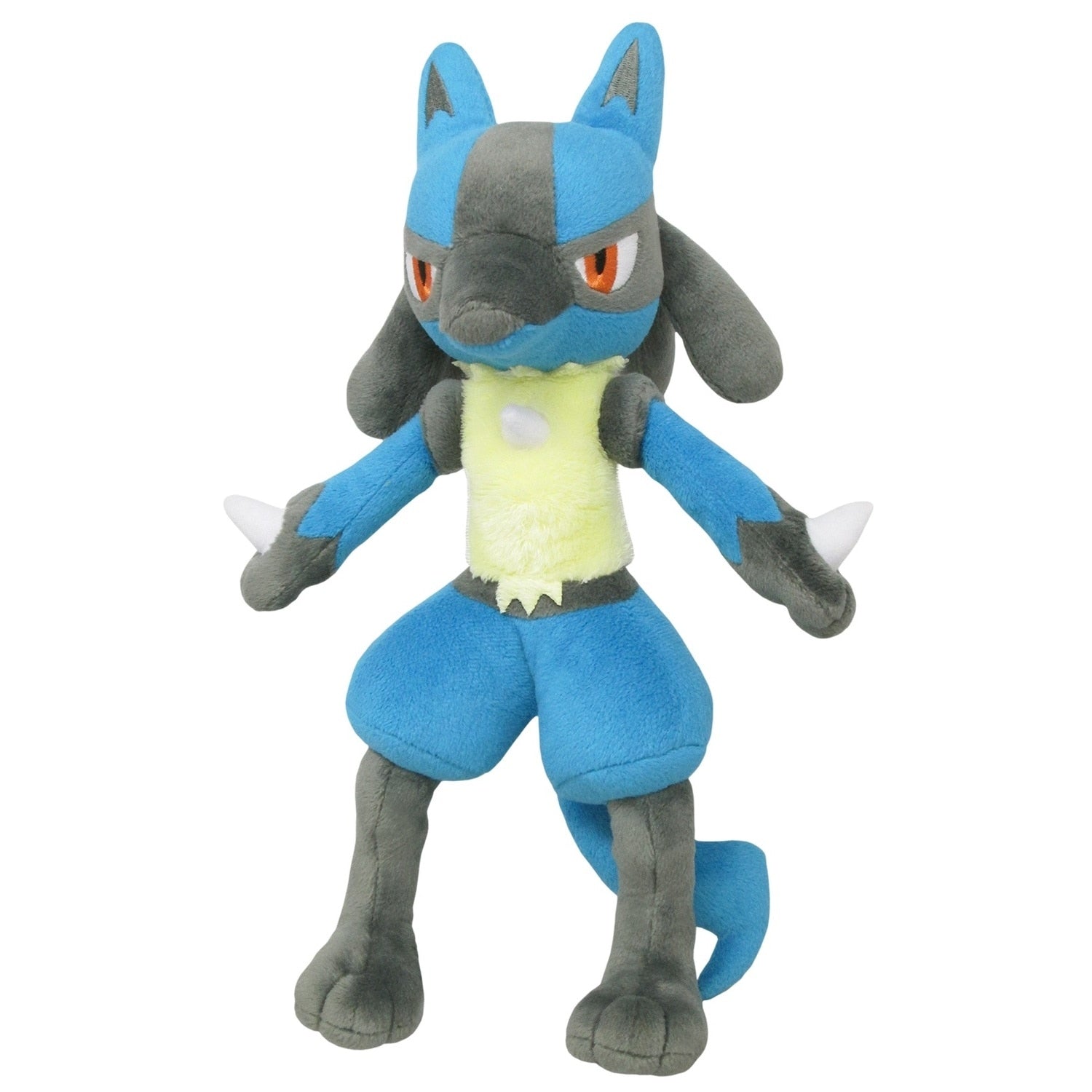 Authentic Lucario stuffed toy from Japan, detailed facial expression