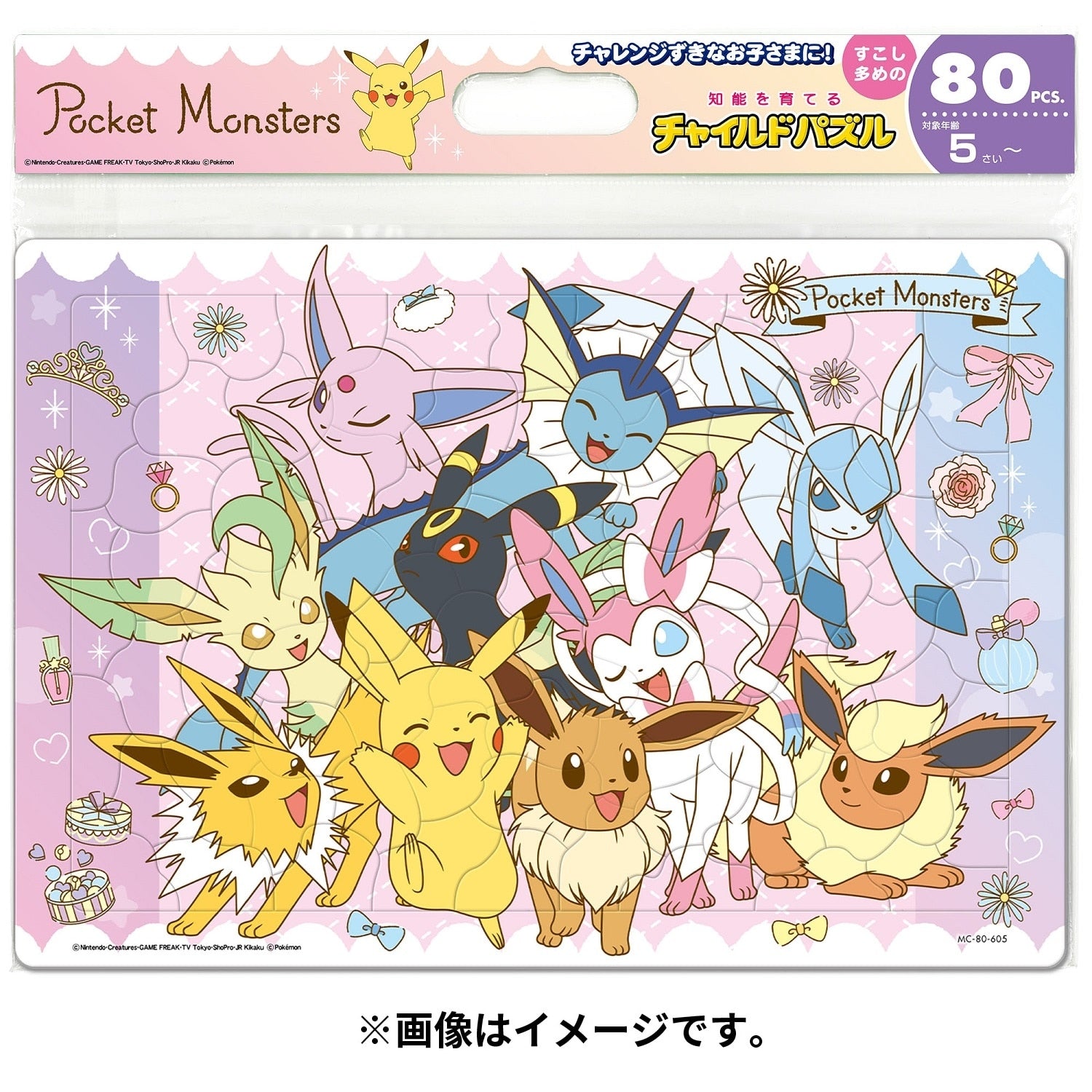 Pokemon Child Puzzle 80P Dress Up from Japan, colorful characters and outfits