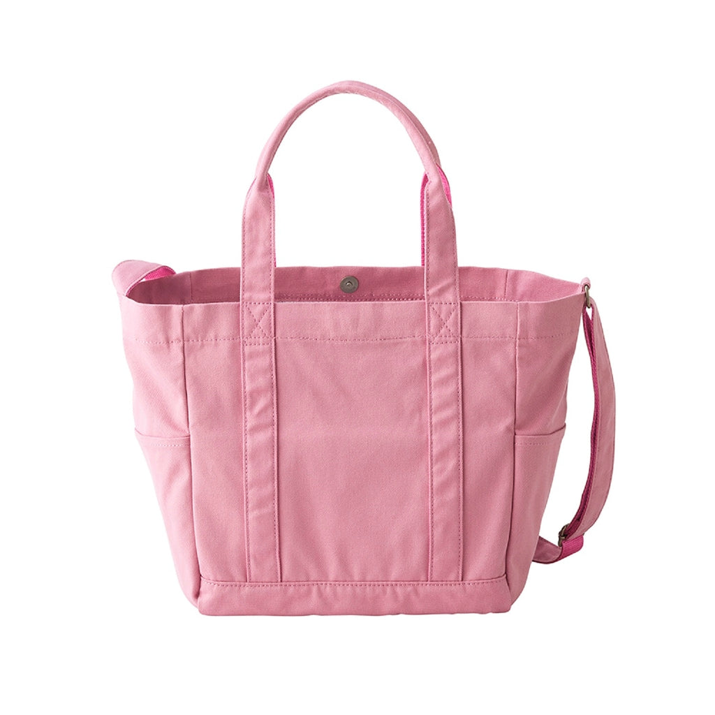 Monpoke Lee W Name Cotton Canvas Tote Pink