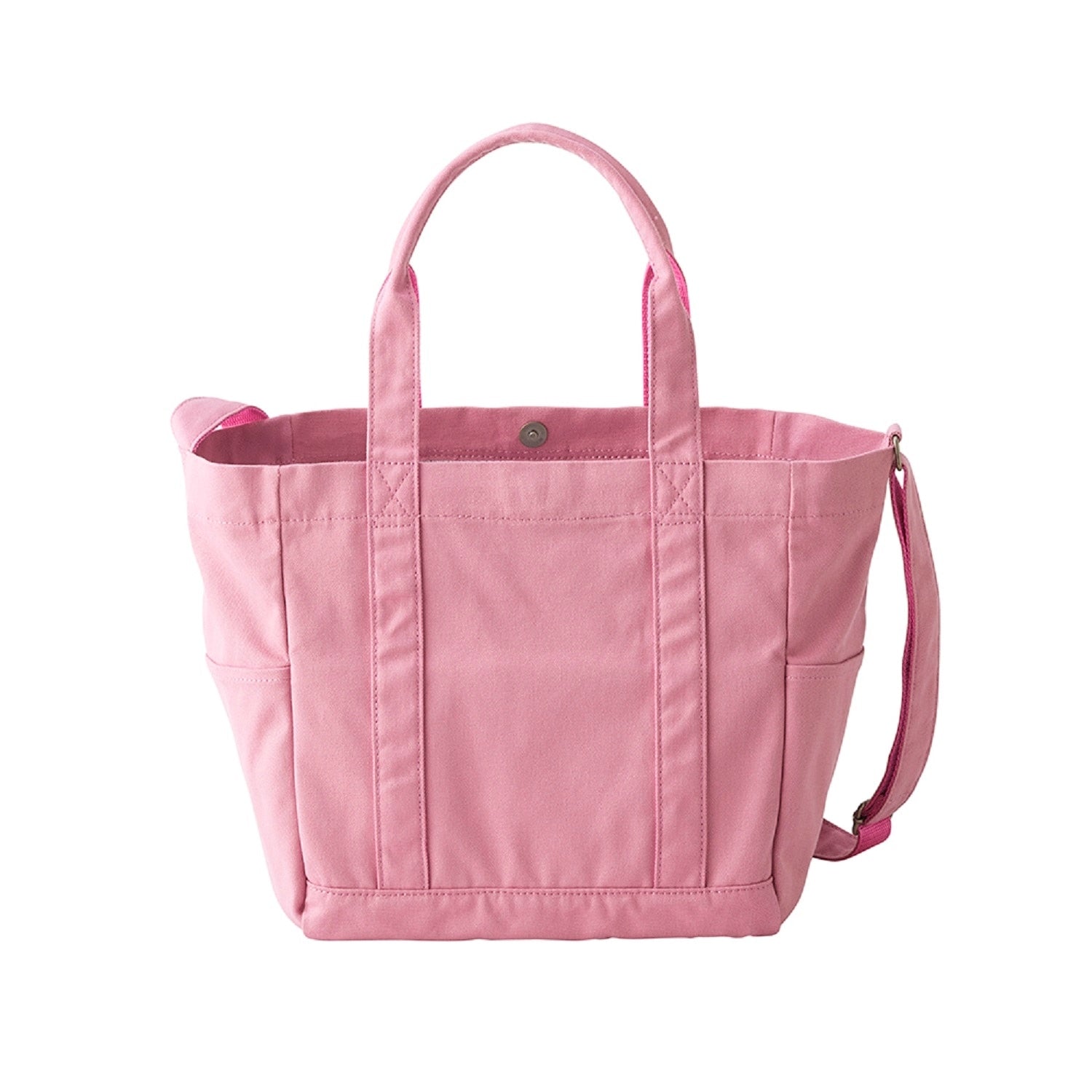 Monpoke Lee W Name Cotton Canvas Tote Pink