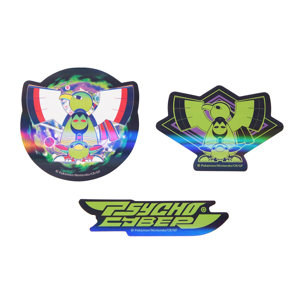 Close-up of Xatu sticker from Japan, showcasing vibrant colors and collector quality