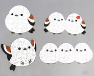 4-Type Set "Fukufuku Long-tailed tit die-cut Puzzle"