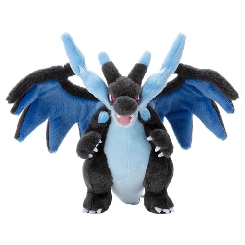 Mega Charizard X Plush Toy with vibrant wings from Japan