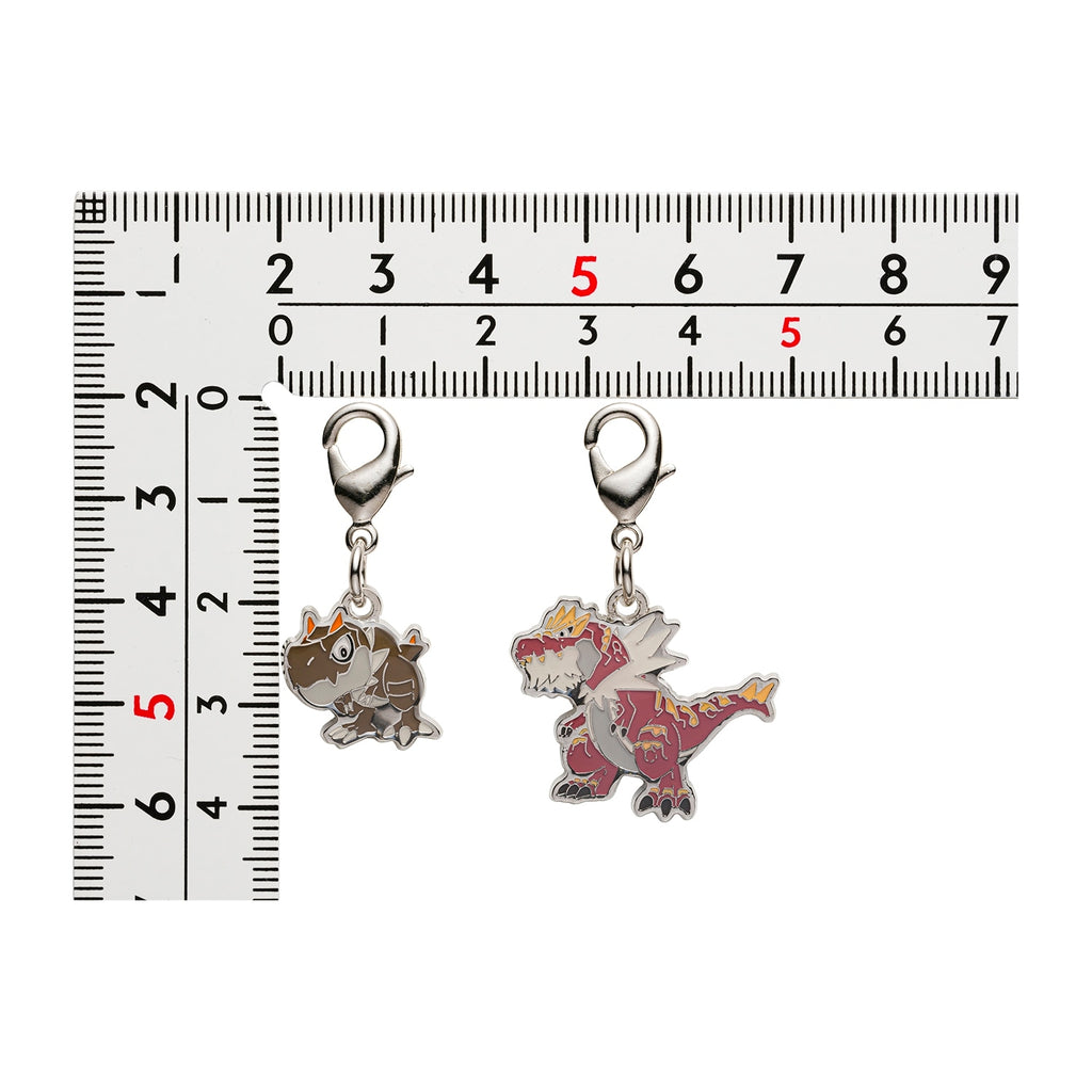Authentic Pokemon Metal Charm 696/697, officially licensed by Pokemon Center Japan, with intricate details