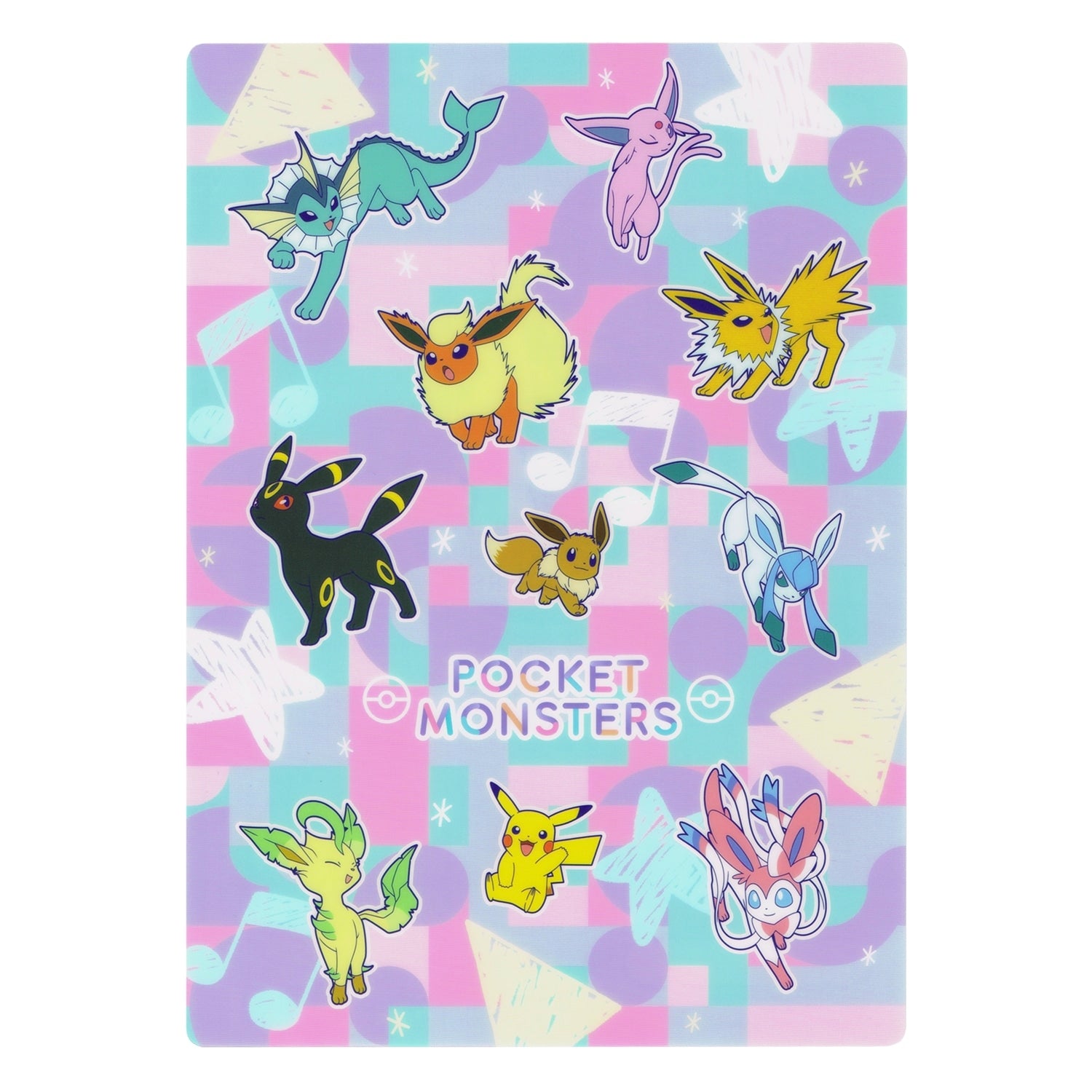 Underlay pastel flake from Japan with pastel colors and Pokemon design