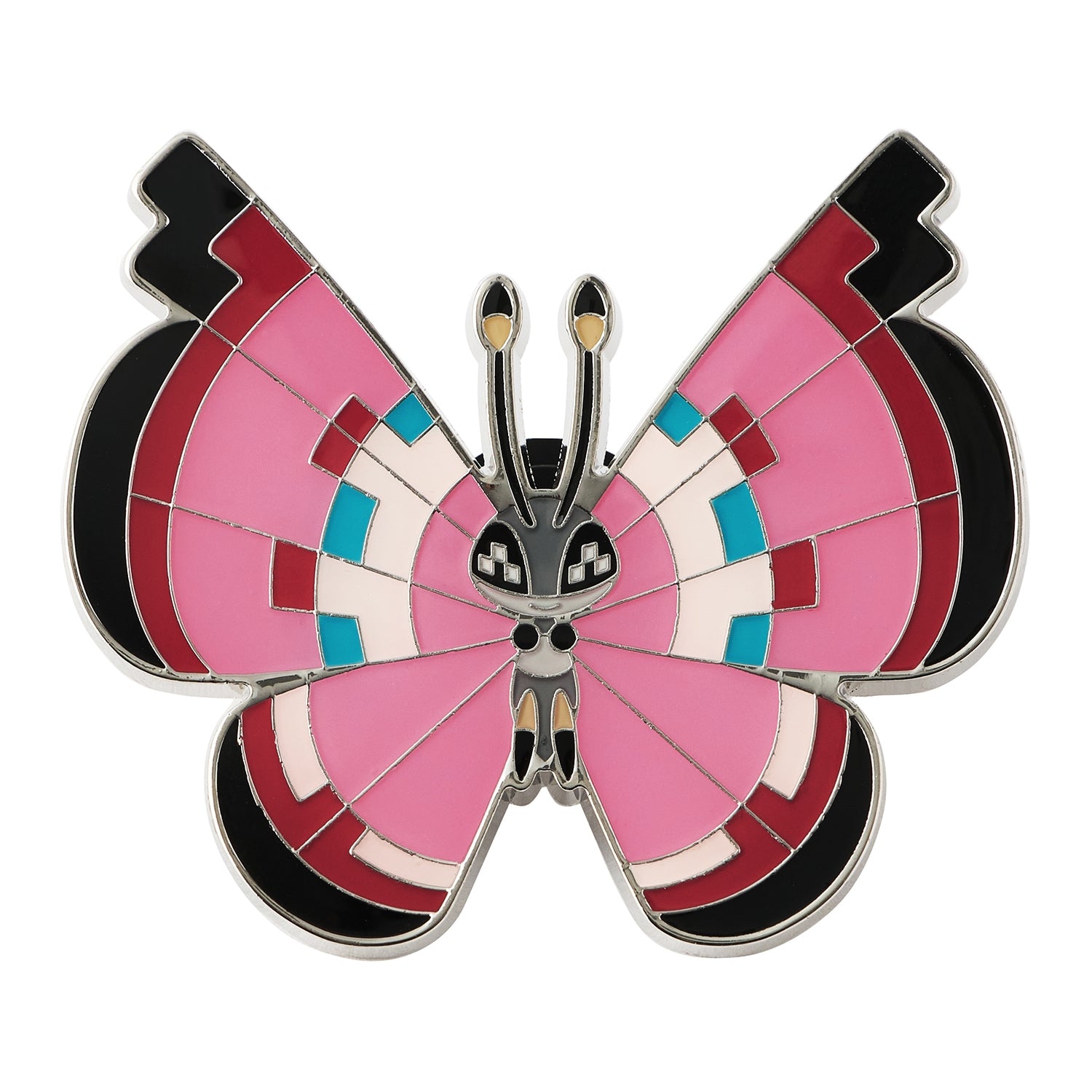 Official Pokemon Center Japan licensed Vivillon pin with Kalos region logo