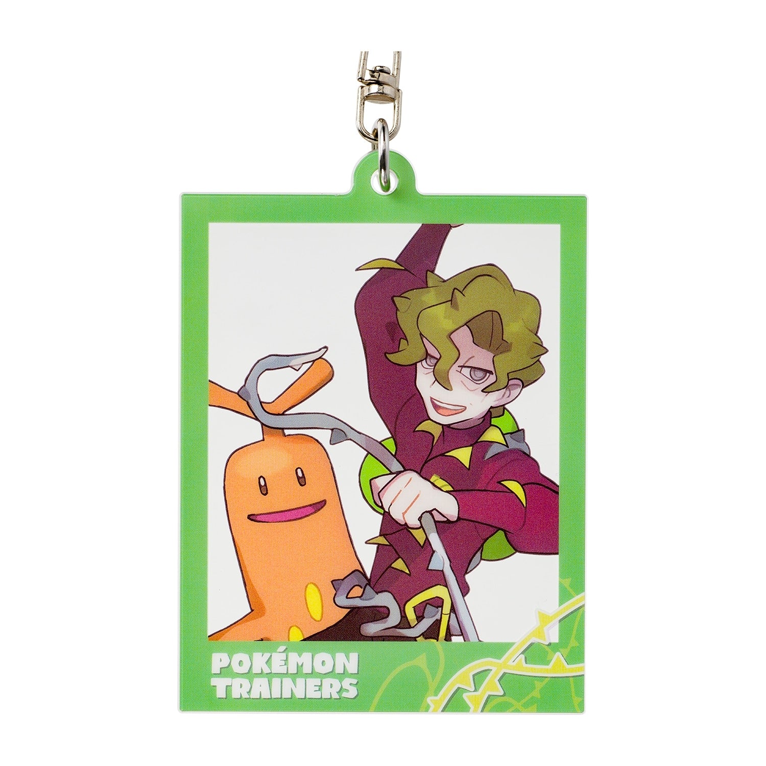 Close-up of Sudowoodo's face on the acrylic keychain from Pokémon Center Japan