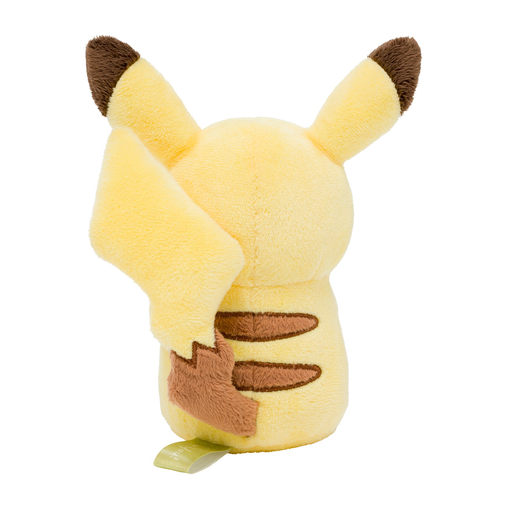 Cute Pikachu plush toy with sparkly eyes, shipped from Japan