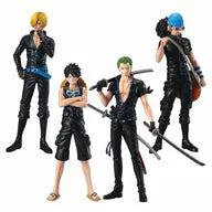 Super ONE PIECE Styling FILM GOLD1 set from Japan, featuring 4 types of gold figurines
